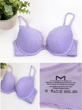 34C Maidenform Comfort Devotion Lace Bra – Lavender 💜